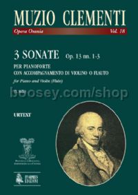 3 Sonatas Op. 13 Nos. 1-3 for Piano (Harpsichord) & Violin (Flute) (score & parts)