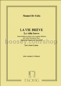 La vida breve, 'La Vie brève' (vocal score) (es/fr)