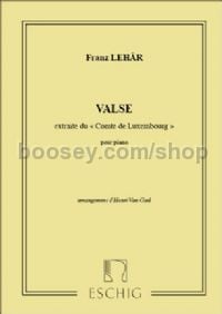 Valse (from Le Comte de Luxembourg) - piano