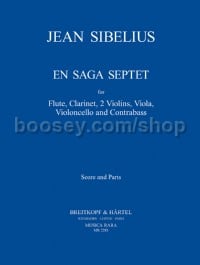 En Saga SePartet Fl/Cl/2 Violin /Vla/Vlc/Db (Score & Parts)