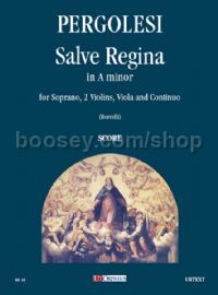 Salve Regina in A minor for Soprano, 2 Violins, Viola & Continuo (score)