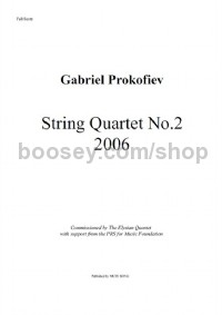String Quartet No.2 (Score & Parts)