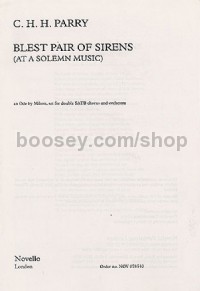 Blest Pair of Sirens (8 Part Vocal Score)
