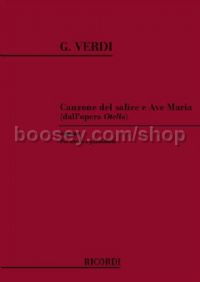 Canzone Del Salice E Ave Maria from "Otello" (Soprano & Piano)