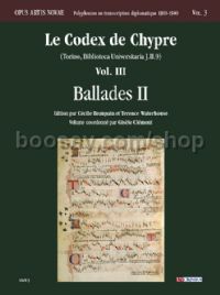Le Codex de Chypre - Vol. III: Ballades II