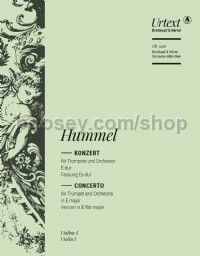 Trumpet Concerto in E major (version in Eb major) - violin 1 part