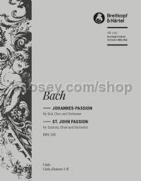 Johannes-Passion BWV 245 - viola part