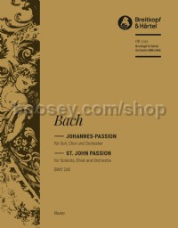 Johannes-Passion BWV 245 - cello/double bass part