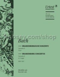 Brandenburg Concerto No. 2 in F BWV1047 - recorder solo part