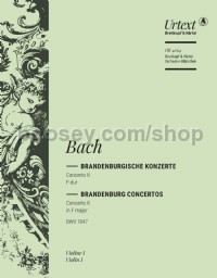 Brandenburg Concerto No. 2 in F BWV1047 - violin 1 part