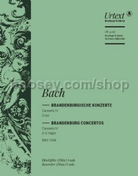 Brandenburg Concerto No. 4 in G BWV1049 - flute 1 solo part