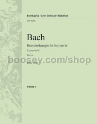 Brandenburg Concerto No. 4 in G BWV1049 - violin 1 part