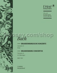 Brandenburg Concerto No. 6 in Bb BWV1051 - basso continuo (harpsichord) part