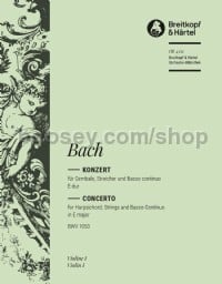 Harpsichord Concerto in E major BWV 1053 - violin 1 part