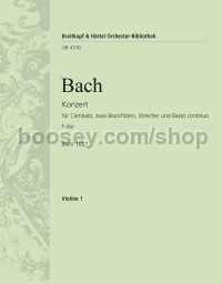 Harpsichord Concerto in F major BWV 1057 - violin 1 part