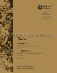 Harpsichord Concerto in G minor BWV 1058 - cello/double bass part