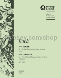 Harpsichord Concerto in C minor BWV 1062 - violin 1 part