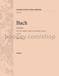 Harpsichord Concerto in A minor BWV 1065 - violin 2 part