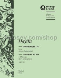 Symphony No. 103 in Eb major, Hob I:103, 'Drum-roll' - violin 1 part