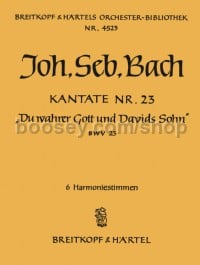 Cantata No. 23 Du wahrer Gott - wind parts