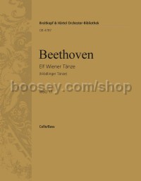 Elf Wiener Tänze WoO 17 - cello/double bass part