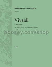 Concerto in E minor RV 275 - basso continuo (organ) part