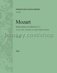 Missa brevis in C major K. 259 - basso continuo (organ) part