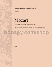 Missa brevis in C major K. 259 - violin 2 part
