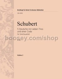 5 Deutsche mit 7 Trios D 90 - violin 2 part