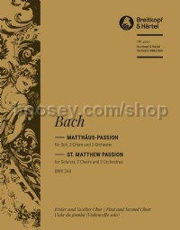 St Matthew Passion BWV 244 - viola da gamba part
