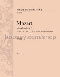 Missa brevis in C major K. 258 - violin 2 part