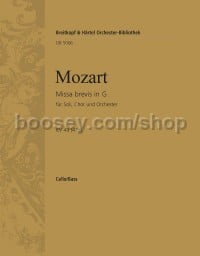 Missa brevis in G major K. 49 (47d) - cello/double bass part