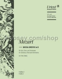 Missa brevis in D major K. 194 (186h) - violin 1 part
