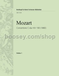Concertone in C major KV 190 (186e) - violin 1 part