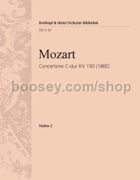 Concertone in C major KV 190 (186e) - violin 2 part