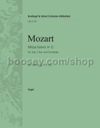 Missa brevis in G major K. 140 (Anh. C 1.12) - basso continuo (organ) part