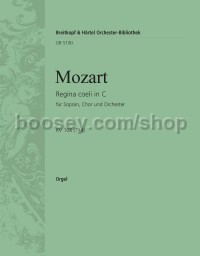 Regina coeli in C major K. 108 (74d) - basso continuo (organ) part