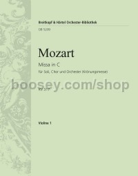Mass in C major K. 317, 'Coronation Mass' - violin 1 part