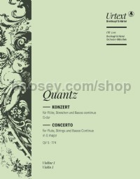 Flute Concerto in G major, QV 5:174 - violin 1 part