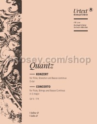 Flute Concerto in G major, QV 5:174 - violin 2 part