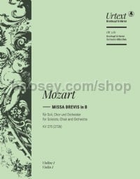Missa brevis in Bb major K. 275 (272b)  - violin 1 part