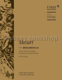 Missa brevis in Bb major K. 275 (272b)  - cello/double bass part