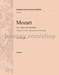 Dir, Seele des Weltalls K. 429 (468a) (compl. Beyer) - violin 2 part