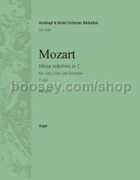 Missa solemnis in C major K. 337 - basso continuo (organ) part