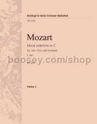Missa solemnis in C major K. 337 - violin 2 part