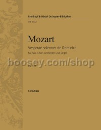 Vesperae solennes de Dominica, K. 321 - cello/double bass part