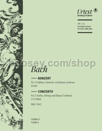 Violin Concerto in D minor, BWV 1043 - violin 1 part
