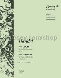 Organ Concerto in G minor, Op. 4, No. 1, HWV289 - violin 1 part