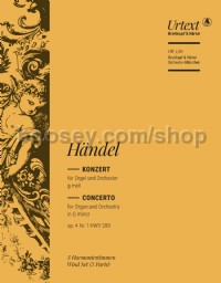 Organ Concerto in G minor, Op. 4, No. 1, HWV289 - wind parts