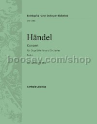 Organ Concerto in Bb major, Op. 4, No. 6, HWV294 - basso continuo (harpsichord) part